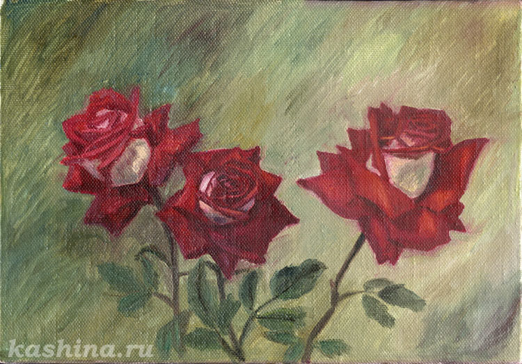 Roses Nikole, painting by Evgeniya Kashina